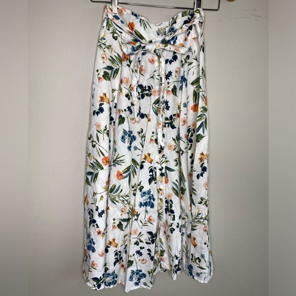 Saks Fifth Avenue floral midi skirt, size XS